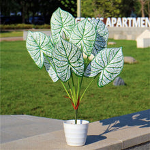 Load image into Gallery viewer, 80cm 7fork Large Artificial Tropical Tree Fake Plastic Plant Branch Big Green Palm Tree Monstera Foliage for Autumn Home Decor