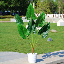 Load image into Gallery viewer, 80cm 7fork Large Artificial Tropical Tree Fake Plastic Plant Branch Big Green Palm Tree Monstera Foliage for Autumn Home Decor