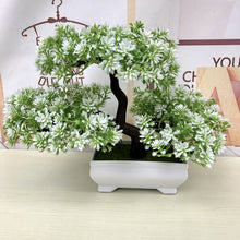 Load image into Gallery viewer, Artificial Pine Tree Plants Fake Green Bonsai Plant Guest Greeting Wedding Office Artificial Flower Home Decor Party Supplies