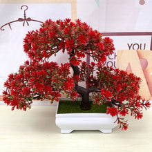 Load image into Gallery viewer, Artificial Pine Tree Plants Fake Green Bonsai Plant Guest Greeting Wedding Office Artificial Flower Home Decor Party Supplies