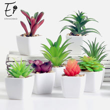 Load image into Gallery viewer, Erxiaobao Lovely Artificial Plants with Pot Simulation Succulents Mini Bonsai Potted Placed Green Fake Plants Table Decoration
