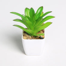 Load image into Gallery viewer, Erxiaobao Lovely Artificial Plants with Pot Simulation Succulents Mini Bonsai Potted Placed Green Fake Plants Table Decoration
