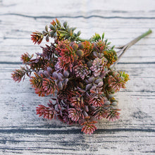 Load image into Gallery viewer, 1PC Artificial Plants Plastic Succulent Plants Artificial Fall Leaves DIY Wedding Decoration Plant Fake Flower Wreath Home Decor
