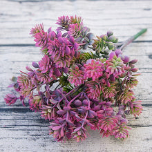 Load image into Gallery viewer, 1PC Artificial Plants Plastic Succulent Plants Artificial Fall Leaves DIY Wedding Decoration Plant Fake Flower Wreath Home Decor

