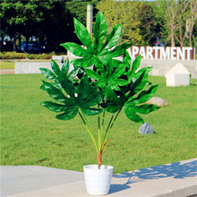 Load image into Gallery viewer, 80cm 7fork Large Artificial Tropical Tree Fake Plastic Plant Branch Big Green Palm Tree Monstera Foliage for Autumn Home Decor
