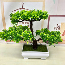 Load image into Gallery viewer, Artificial Pine Tree Plants Fake Green Bonsai Plant Guest Greeting Wedding Office Artificial Flower Home Decor Party Supplies
