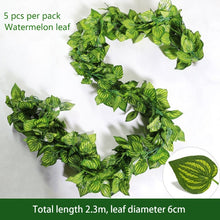 Load image into Gallery viewer, Luyue 12Pcs 230CM 7.5 ft Long Artificial Plants Green Ivy Leaves Artificial Grape Vine Fake Foliage Leaves Home Wedding Decorati
