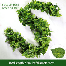 Load image into Gallery viewer, Luyue 12Pcs 230CM 7.5 ft Long Artificial Plants Green Ivy Leaves Artificial Grape Vine Fake Foliage Leaves Home Wedding Decorati
